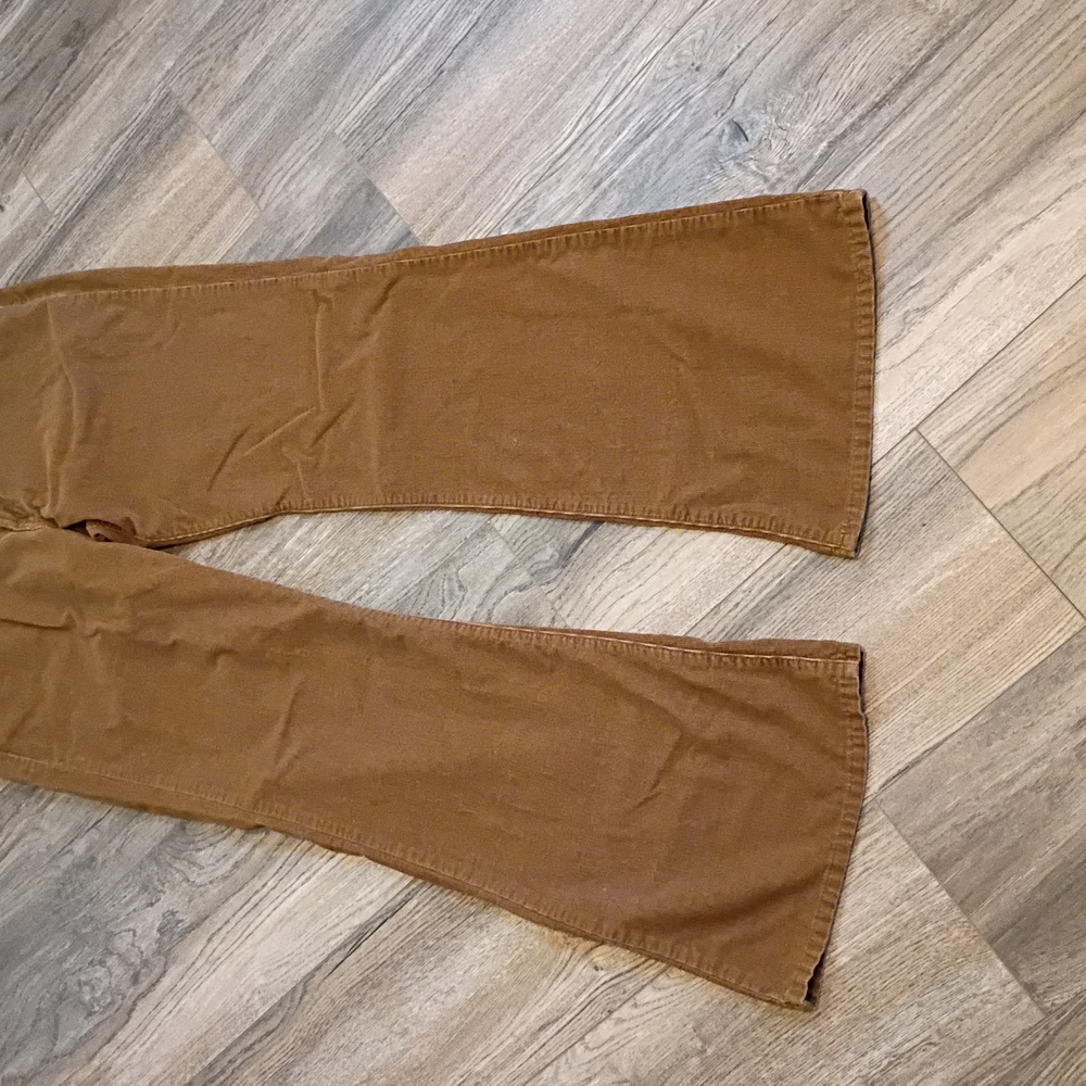 Lucky Brand Sweet 'N Low Khaki Tan Flare  Courdory Pants Size 12/31 Vintage - Picture 3 of 9
